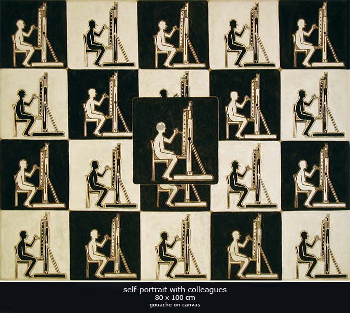 self portrait with colleagues